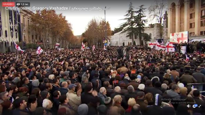 ЗАРАЗ! В Тбілісі масові протести! Важливо для України!!! Дивіться. Як влада вкрала голоси (ВІДЕО)